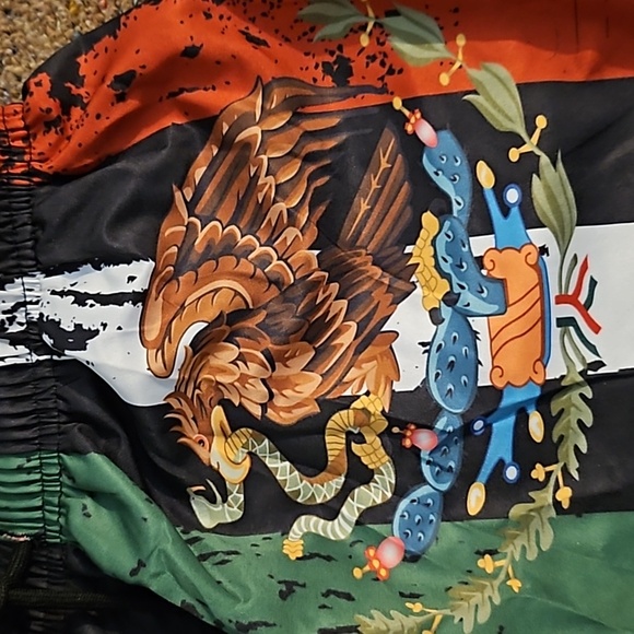 NEW! MEXICAN/AMERICAN FLAG Board Shorts w/ Pockets!! - Picture 2 of 9